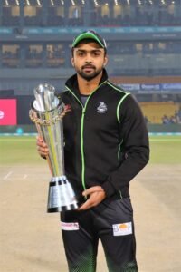 Ahmed Daniyal with PSL7 Trophy